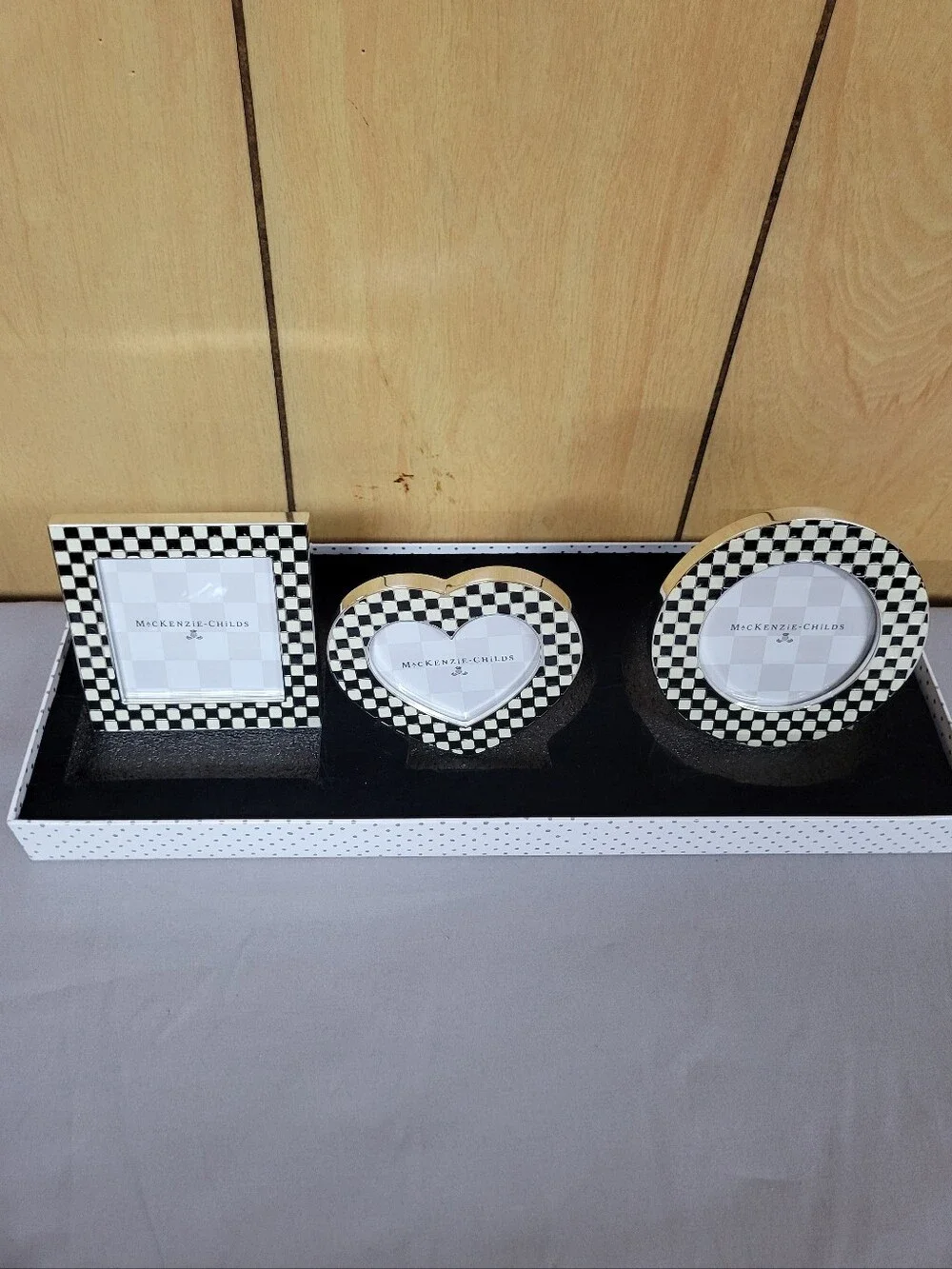 MacKenzie-Childs Celebrate Courtly Check Set of Three Frames